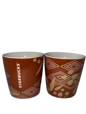 Starbucks Espresso Demitasse Mug Set 2013 ‘Ethiopia’ Collection 3oz